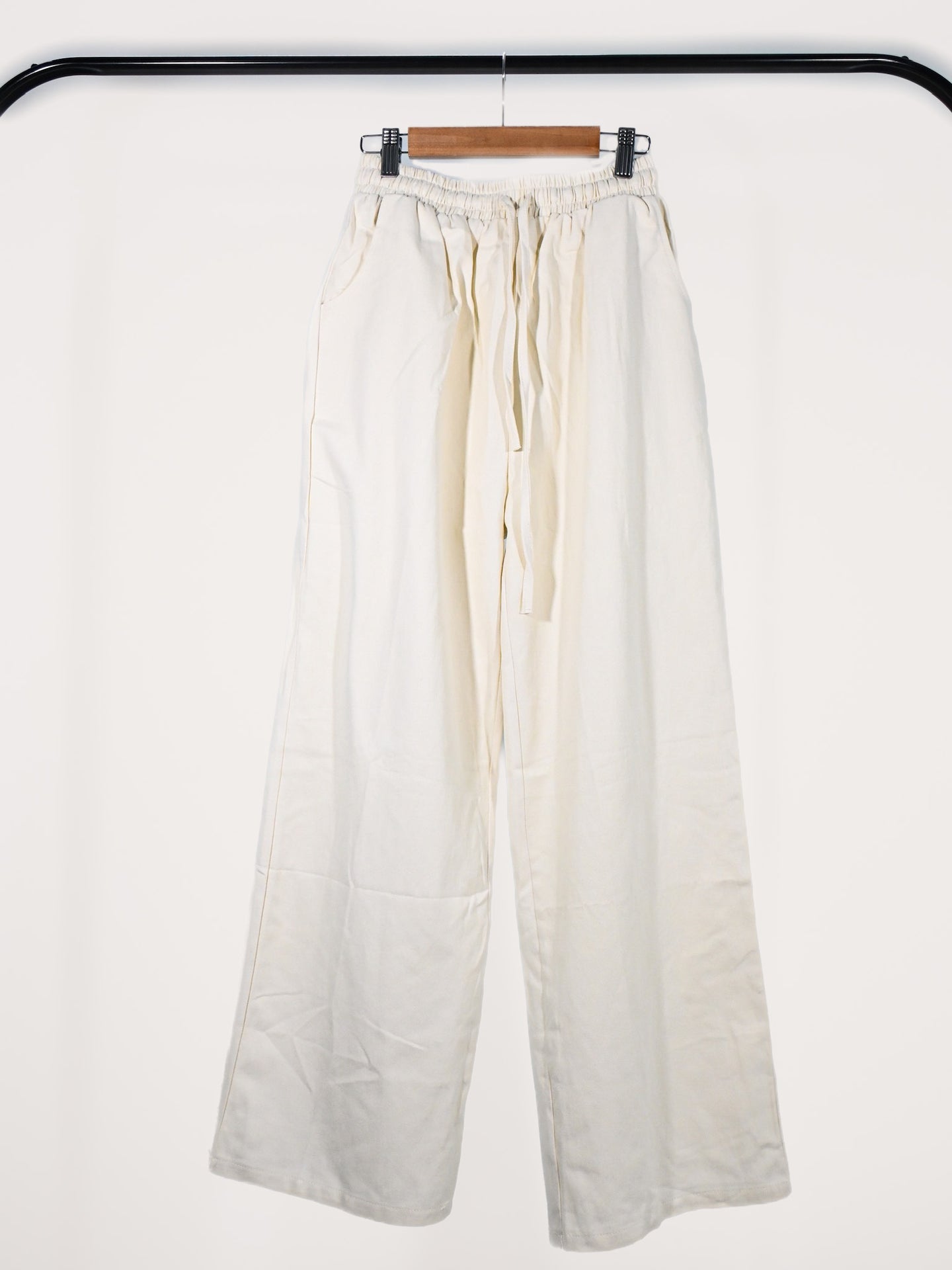 Women's Long Pants in Cream (Stretchable) - Simply